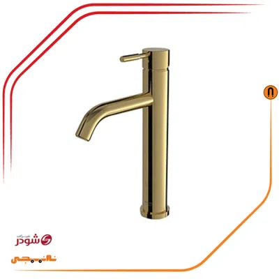 شیر روشویی پایه بلند شودر مدل مارینو طلا