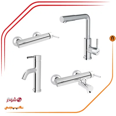 ست شیرآلات شودر مدل مارینو کروم