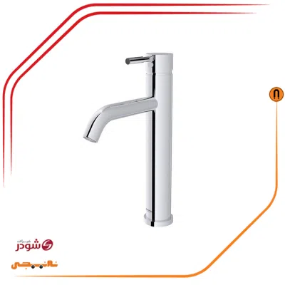شیر روشویی پایه بلند شودر مدل مارینو کروم