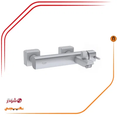 شیر حمام شودر مدل یونیک کروم مات