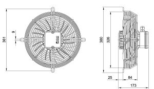 فن آکسیال صنعتی دمنده مدل VIK-30A4S2 ایلکا معکوس سری VIK 1 VIK 30 M